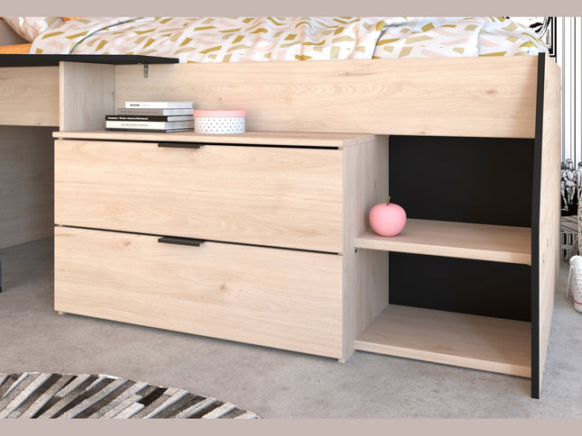 Parisot Milky 22 Kinderzimmer-Set Hochbett 90x200 & Kleiderschrank