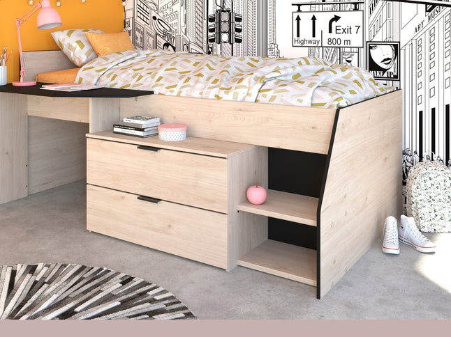 Parisot Milky 22 Kinderzimmer-Set Hochbett 90x200 & Kleiderschrank