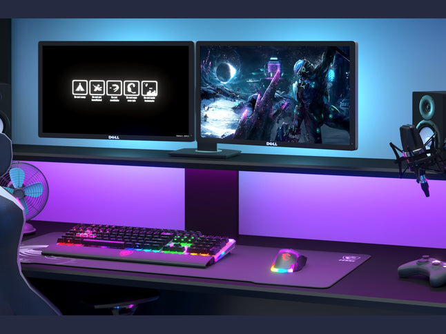 Parisot Gaming Hochbett inkl. RGB LED Beleuchtung - 90x200 - schwarz #