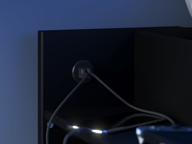 Parisot Gaming Hochbett inkl. RGB LED Beleuchtung - 90x200 - schwarz #