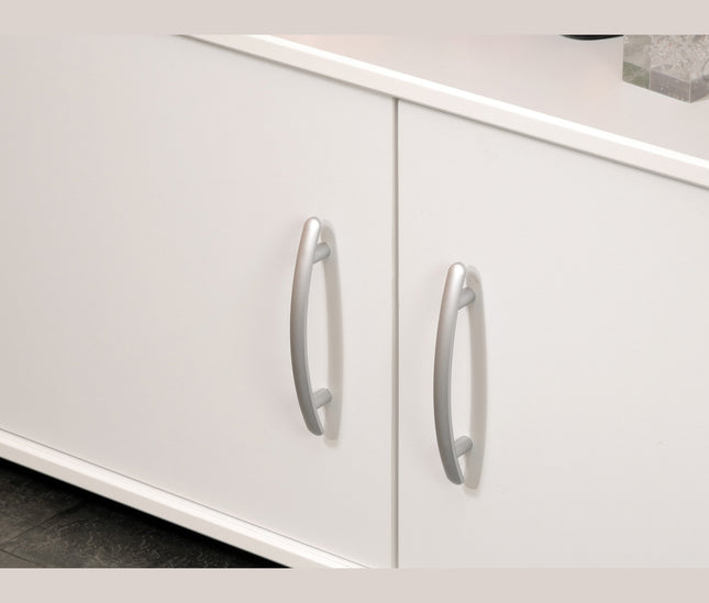 Parisot Reverse 1 - Hochbett mit integrierten Schreibtisch & Kommode - 90x200 –  Weiß