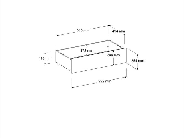 Parisot Stauraumbett  Sleep 4 - 90x200 Weiß/Eiche – mit Schubkästen & Ablagefächern #