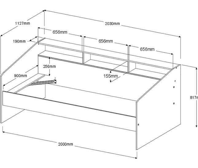 Parisot Kinderzimmer-Set Sleep 40 – 5-tlg. Stauraumbett, Bettschubkästen, Schreibtisch, Kommode & Kleiderschrank - Weiß/Eiche