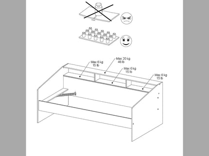 Parisot Kinderzimmer-Set Sleep 42 – 4-tlg. Stauraumbett, Bettschubkästen,Schreibtisch & Kleiderschrank - Weiß/Eiche