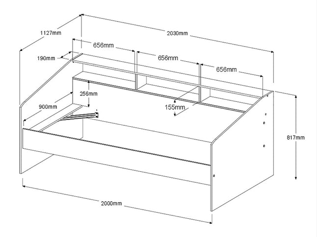 Parisot Kinderzimmer-Set Sleep 42 – 4-tlg. Stauraumbett, Bettschubkästen,Schreibtisch & Kleiderschrank - Weiß/Eiche