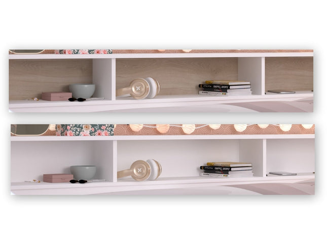 Parisot Kinderzimmer-Set Sleep 45 – 3-tlg. Stauraumbett, Bettschubkästen & Kommode - Weiß/Eiche